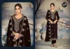 Roza By Fourdots Crush Velvet Cording And Mirror Work Dress Material 